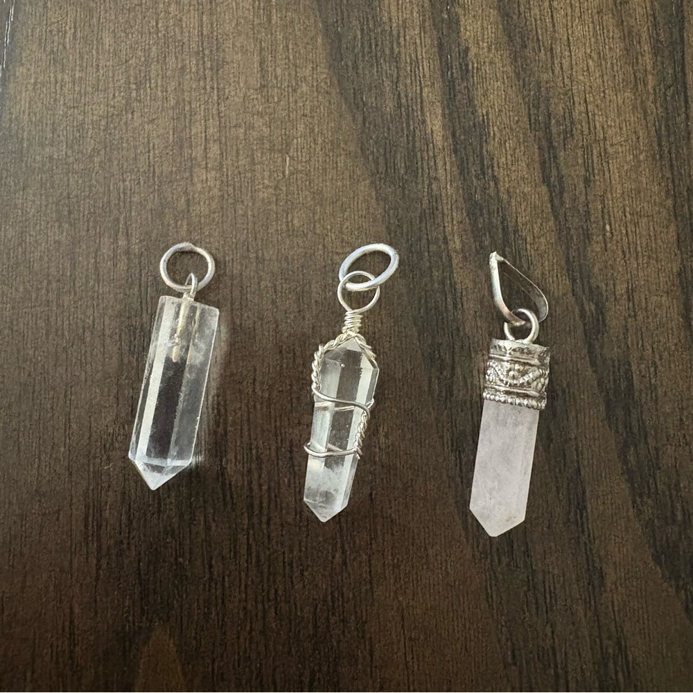 ✨ Crystal Clarity Trio | Quartz Pendant Set